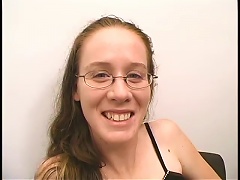 Nerdy Girl In Glasses Gives A  In An Amateur Porno Video